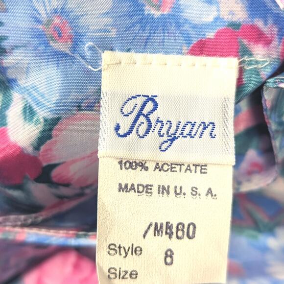 Vtg Bryan Dress Girls Sz 8 Floral Tea Party Fancy Princess 90s - Picture 7 of 7